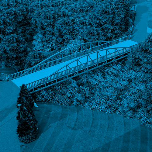 rendering of the new SUNY Poly Utica campus bridge