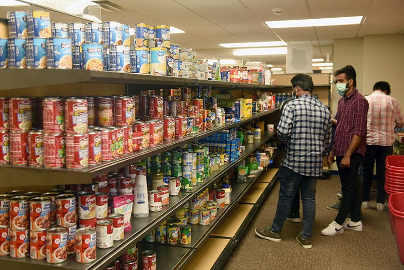 view of cans in the poly pantry