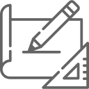 icon of a blueprint being drawn